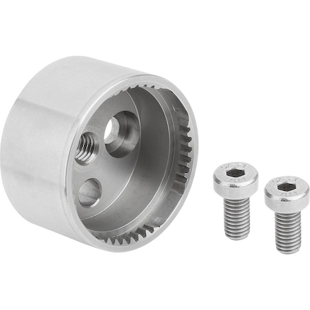 Kipp Engagement Element W Internal Toothing, Form:A, D4=33, N=46, H=19, 5, Ss Bright, Comp:Ss K1446.113346